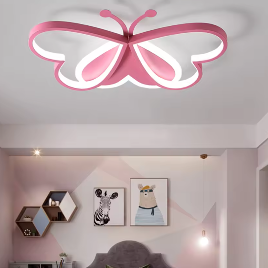 Vlinder LED Plafondlamp – Creatieve Kinderkamer & Slaapkamerverlichting, 90W