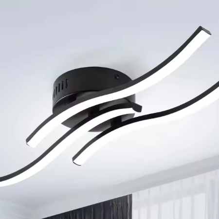 Moderne LED Kroonluchter – 3-Armig Golvend Design, 21W Chroom