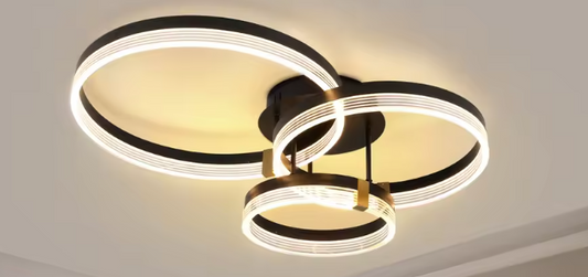 Moderne LED Plafondlamp – 3-Ring Design, 42W Dimbaar met Afstandsbediening
