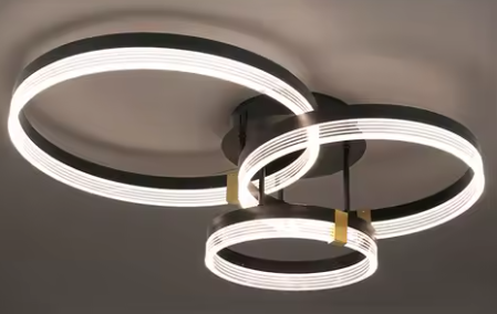 Moderne LED Plafondlamp – 3-Ring Design, 42W Dimbaar met Afstandsbediening