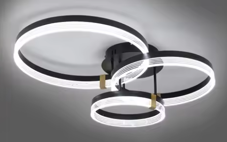 Moderne LED Plafondlamp – 3-Ring Design, 42W Dimbaar met Afstandsbediening