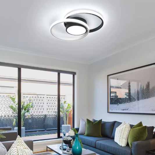 Dimbare LED Plafondlamp – 40W 4500LM, Zwart met Afstandsbediening 3000K-6500K