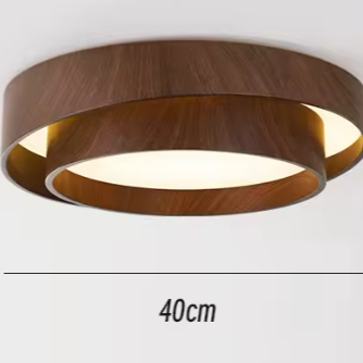 Nordic Walnoothout LED Plafondlamp – Modern & Dimbaar Design