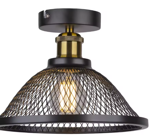 Industriële LED Plafondlamp – Vintage Kooi Design, Retro & Modern