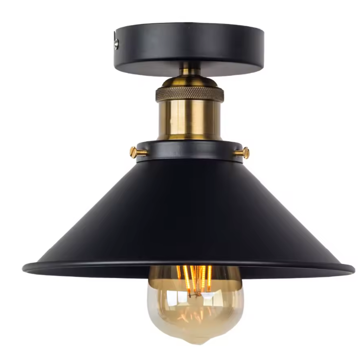 Vintage Industriële Plafondlamp – Metalen Retro Inbouwarmatuur