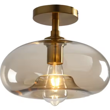 Moderne Glazen Plafondlamp – Minimalistisch LED Ontwerp