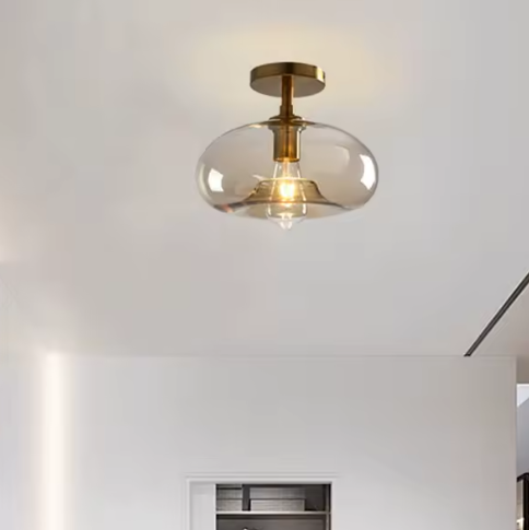 Moderne Glazen Plafondlamp – Minimalistisch LED Ontwerp