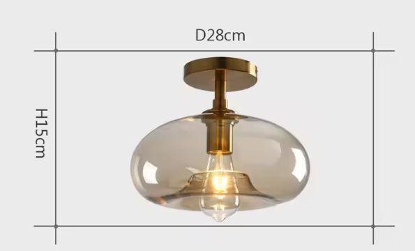 Moderne Glazen Plafondlamp – Minimalistisch LED Ontwerp