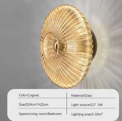 Glazen Wandlamp – Moderne LED Sfeerverlichting voor Woon- & Slaapkamer