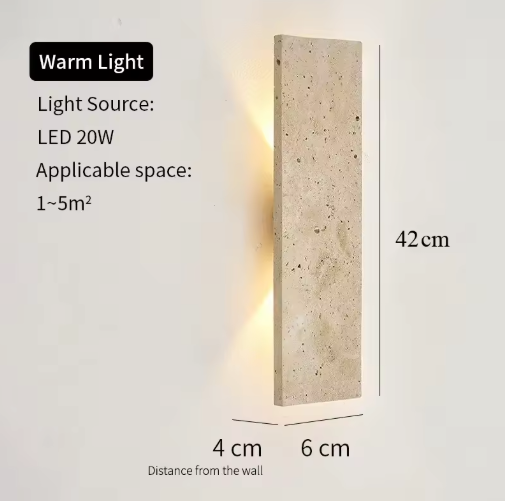 Moderne Buiten Wandlamp – Waterdicht LED Design met Natuursteen