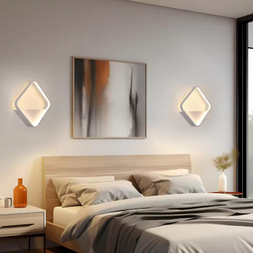 Moderne LED Wandlamp – Vierkant Design 20W, Wit Aluminium