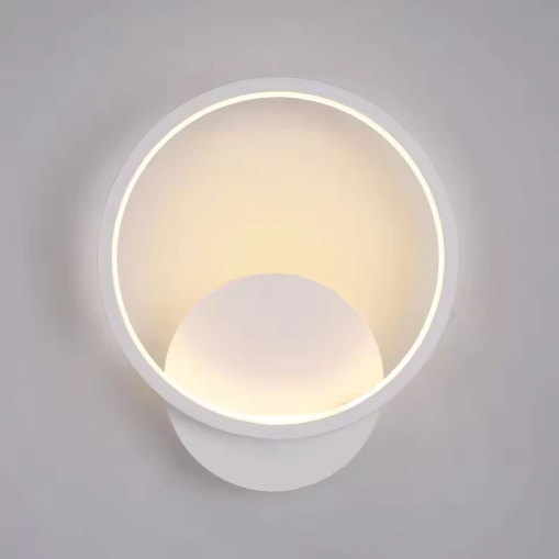 Moderne Ronde LED Wandlamp – Acryl & Aluminium, 12W Warm Wit 3000K