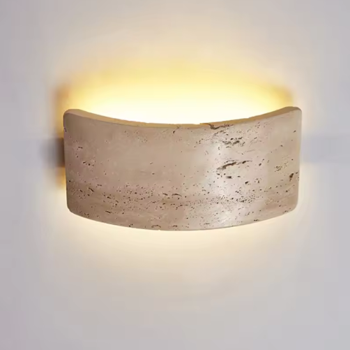 Natuursteen LED Wandlamp – Minimalistische Sfeerverlichting voor Slaapkamer, Keuken & Gang