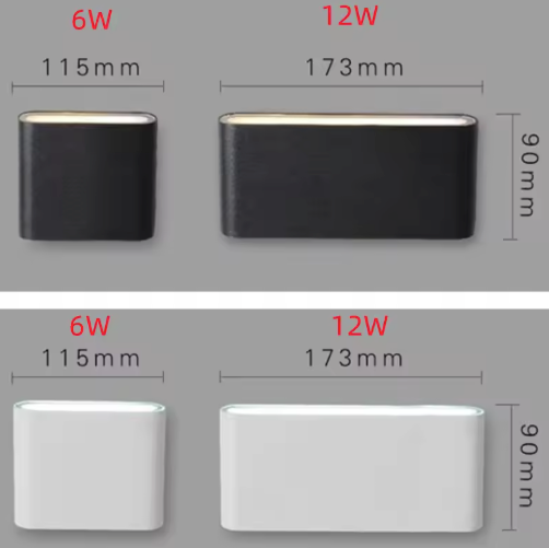 Moderne Waterdichte LED Wandlamp – Up & Down Outdoor Verlichting 12W IP65