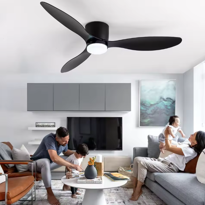 Minimalistische Plafondventilator met LED – Modern Scandinavisch Design