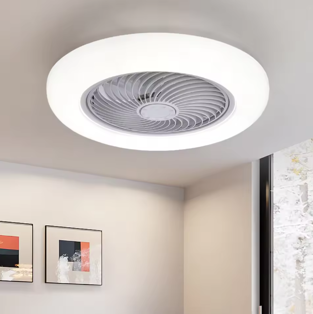 Slimme Plafondventilator met LED-Verlichting – Onzichtbare Bladen & Afstandsbediening, Stil en Modern