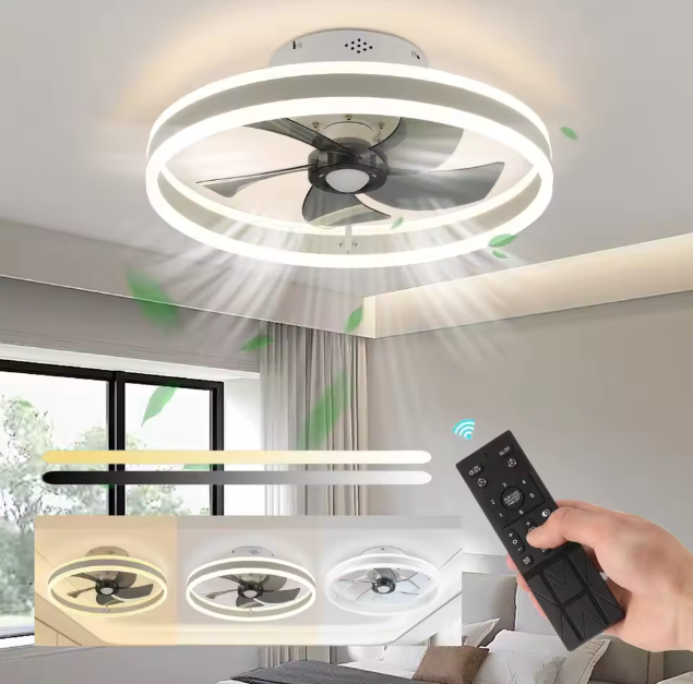 Plafondventilator met LED-Verlichting – 50W Stil & Dimbaar, 50 cm