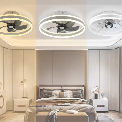 Plafondventilator met LED-Verlichting – 50W Stil & Dimbaar, 50 cm