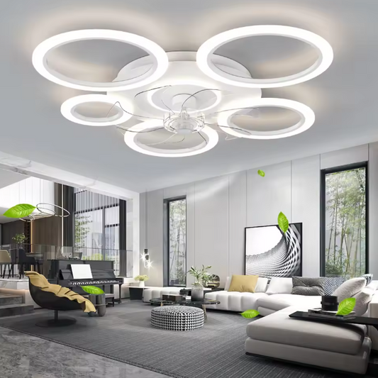 Moderne Plafondventilator met LED-Verlichting – Minimalistisch & Smart Control