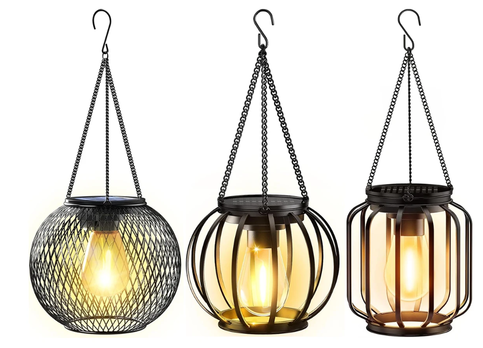 Solar LED Zonnelantaarn – Waterdicht, Warm Wit Licht & Automatische Sensor