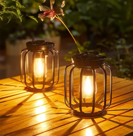 Solar LED Zonnelantaarn – Waterdicht, Warm Wit Licht & Automatische Sensor