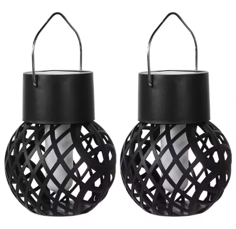 LED Solar Vlameffect Lantaarn – Hangend, Waterdicht & Tuinverlichting