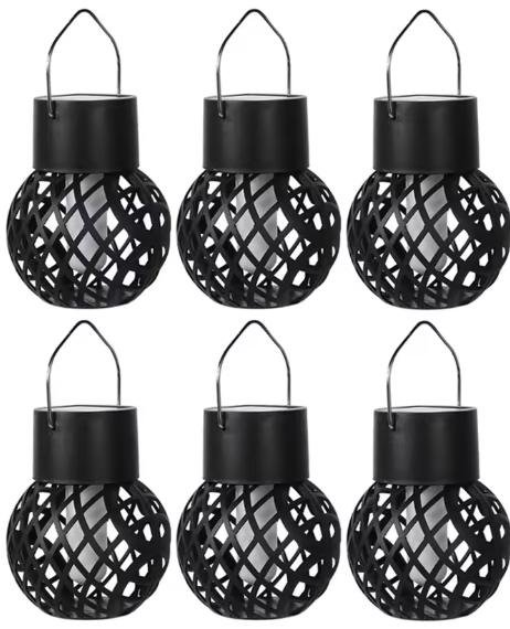 LED Solar Vlameffect Lantaarn – Hangend, Waterdicht & Tuinverlichting