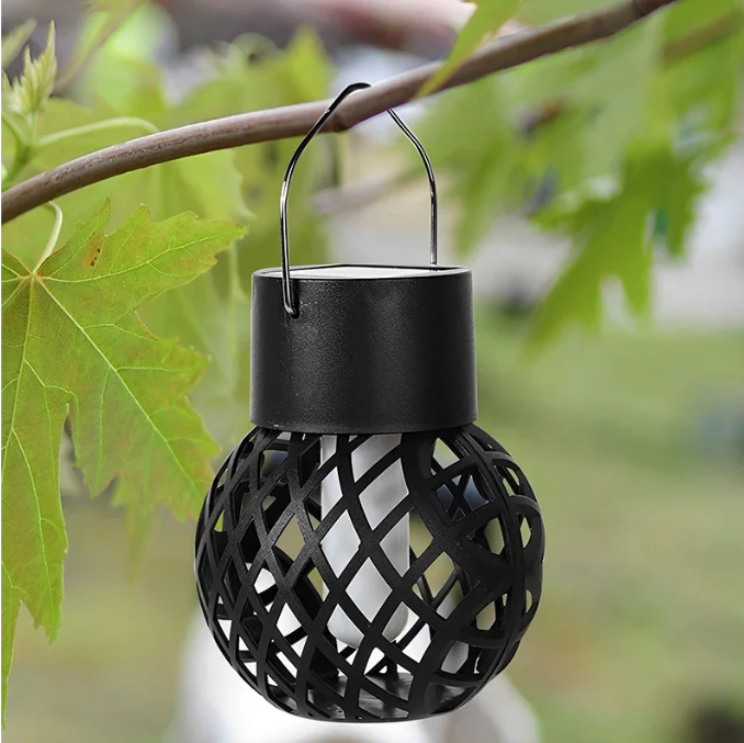 LED Solar Vlameffect Lantaarn – Hangend, Waterdicht & Tuinverlichting