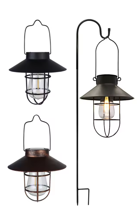 Solar Lantaarn met Wolfraam LED – Hanglamp, Waterdicht & Retro Design