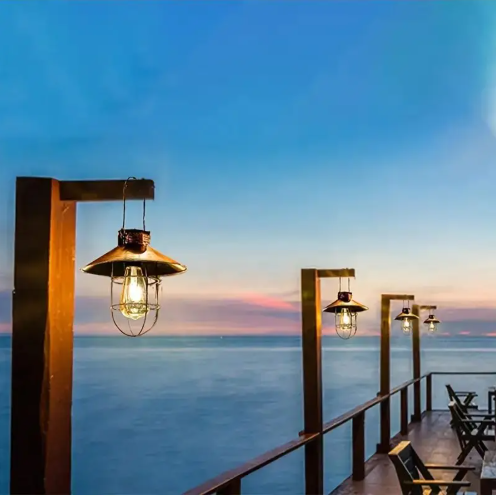 Solar Lantaarn met Wolfraam LED – Hanglamp, Waterdicht & Retro Design