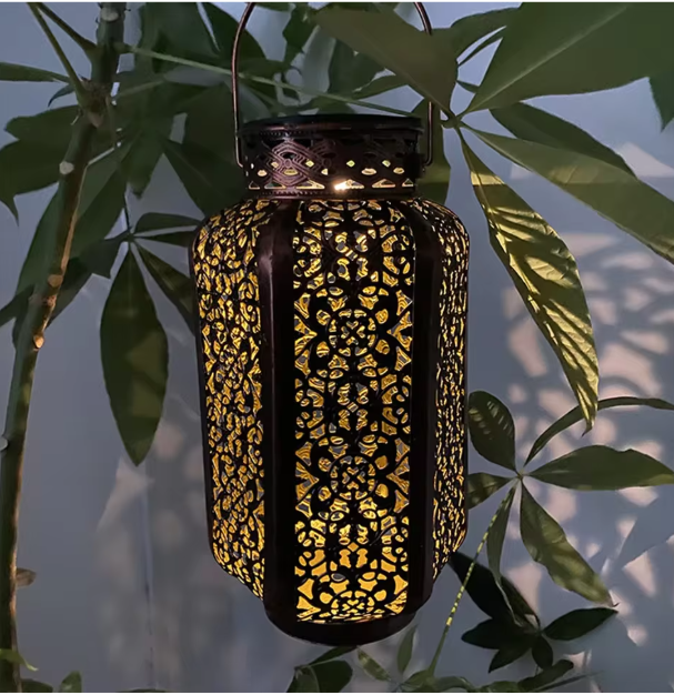 Solar Hanglantaarn met LED – Retro Hol Ontwerp & Waterdicht, 30,5 cm