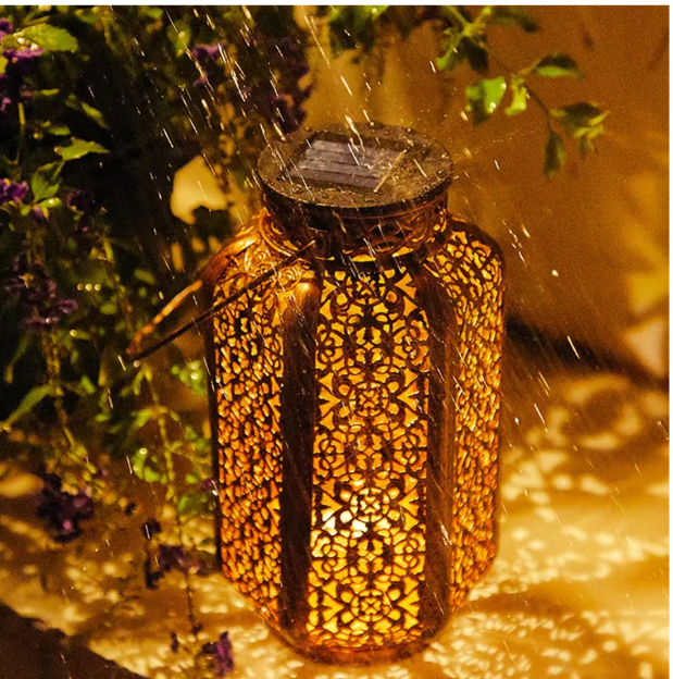 Solar Hanglantaarn met LED – Retro Hol Ontwerp & Waterdicht, 30,5 cm