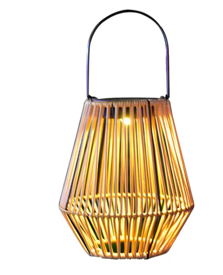 Rotan Solar Lantaarn – IP65 Waterdicht, Hangend of Staand voor Tuin & Terras