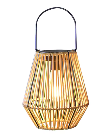 Rotan Solar Lantaarn – IP65 Waterdicht, Hangend of Staand voor Tuin & Terras
