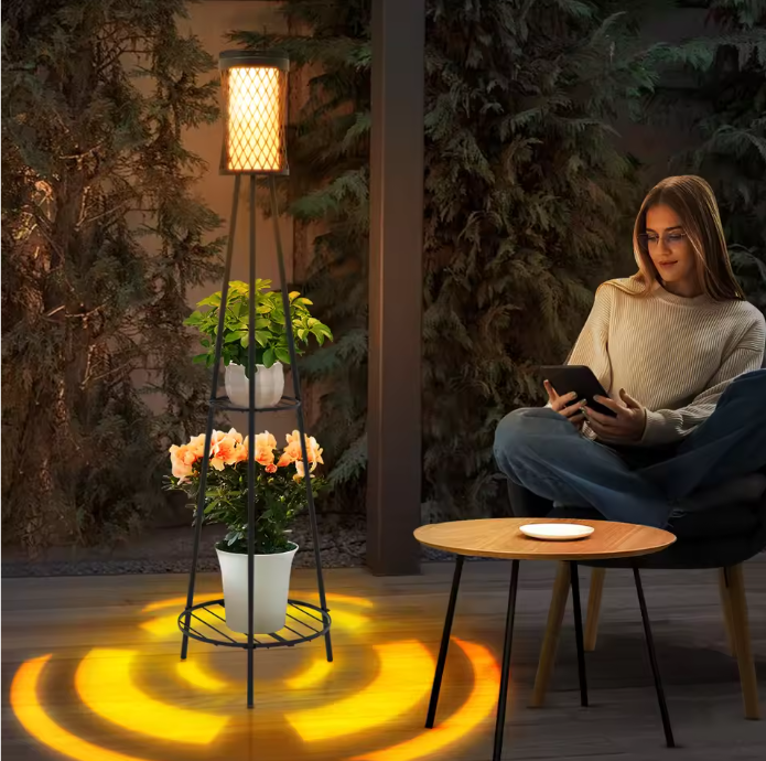 Solar Tuinlantaarn – Dimbare LED Vloerlamp op Zonne-energie