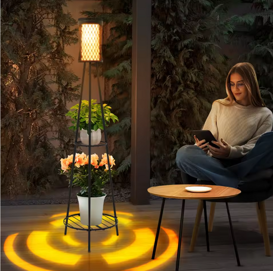 Solar Tuinlantaarn – Dimbare LED Vloerlamp op Zonne-energie