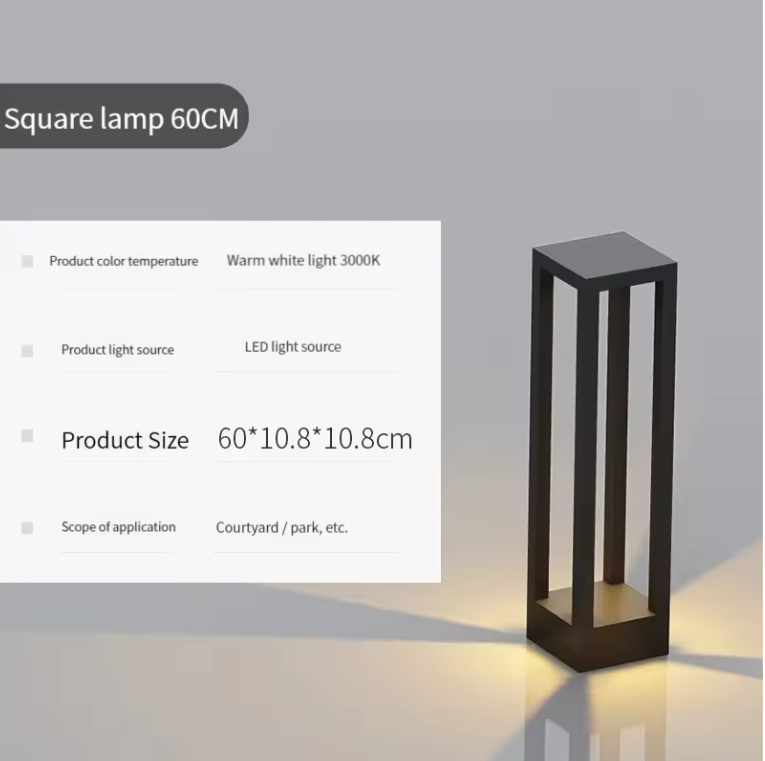 Moderne Solar Tuinlamp – 7W LED Staande Buitenlamp IP65 Aluminium