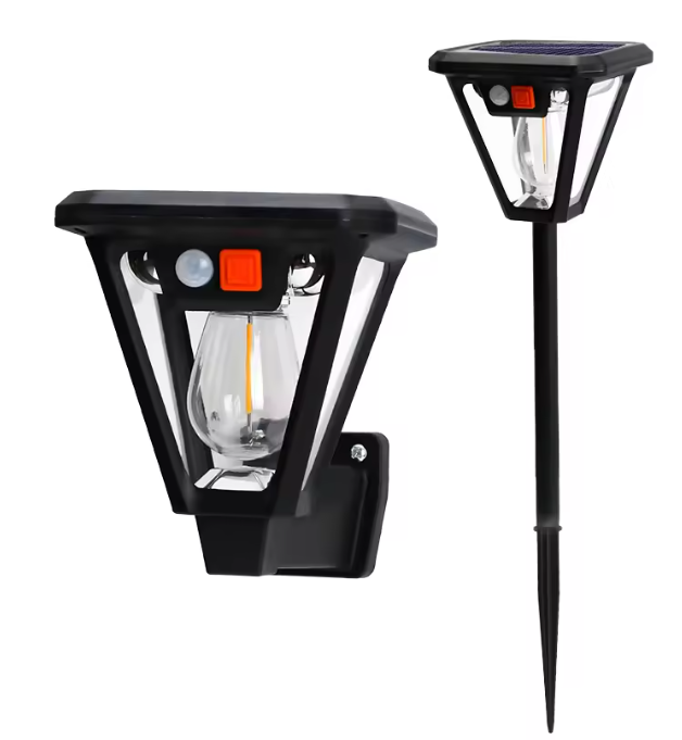 Solar Wandlamp & Vloerlamp – 2-in-1 Buitenlamp met Sensor, LED op Zonne-energie