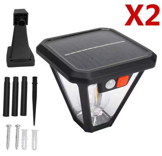 Solar Wandlamp & Vloerlamp – 2-in-1 Buitenlamp met Sensor, LED op Zonne-energie