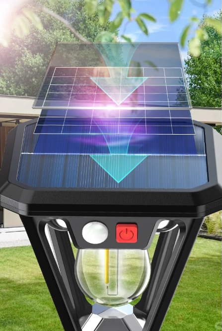 Solar Wandlamp & Vloerlamp – 2-in-1 Buitenlamp met Sensor, LED op Zonne-energie