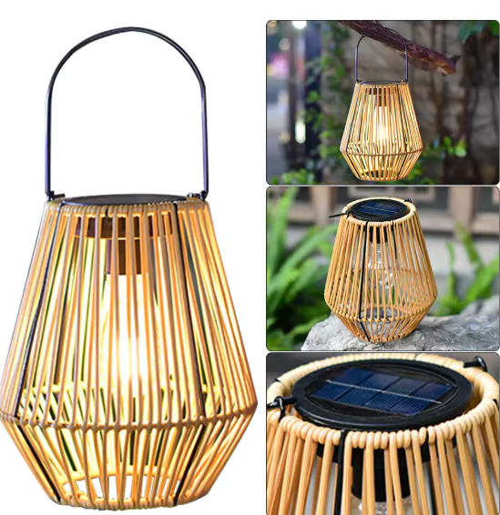Rotan Solar Tuinlantaarn – Hangend & Staand, IP65 Waterdicht