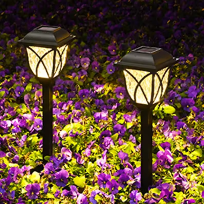 Set van 10 Solar Tuinlampen – LED Padverlichting & Gazonlampen, IP67 Waterdicht