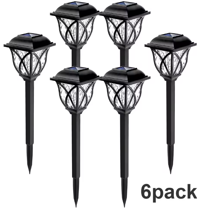 Set van 10 Solar Tuinlampen – LED Padverlichting & Gazonlampen, IP67 Waterdicht