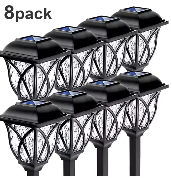 Set van 10 Solar Tuinlampen – LED Padverlichting & Gazonlampen, IP67 Waterdicht