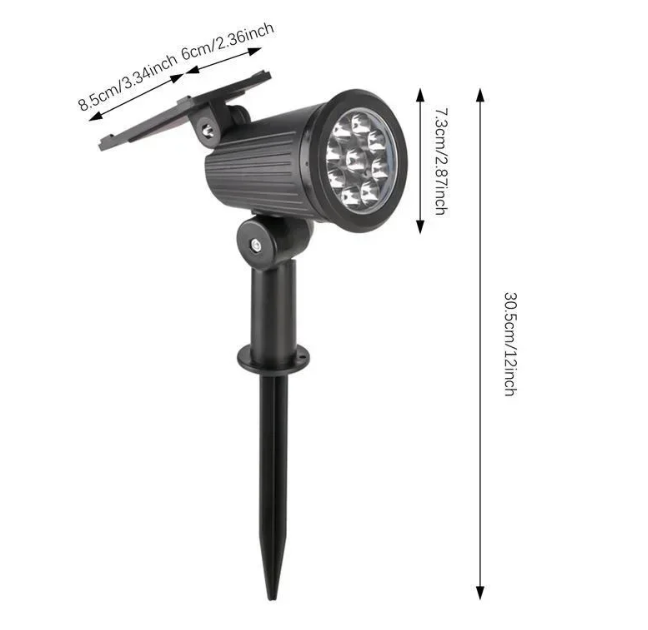 Solar LED Spotlights – Waterdichte 9-LED Tuinspots voor Buiten, 1/2/4 Stuks