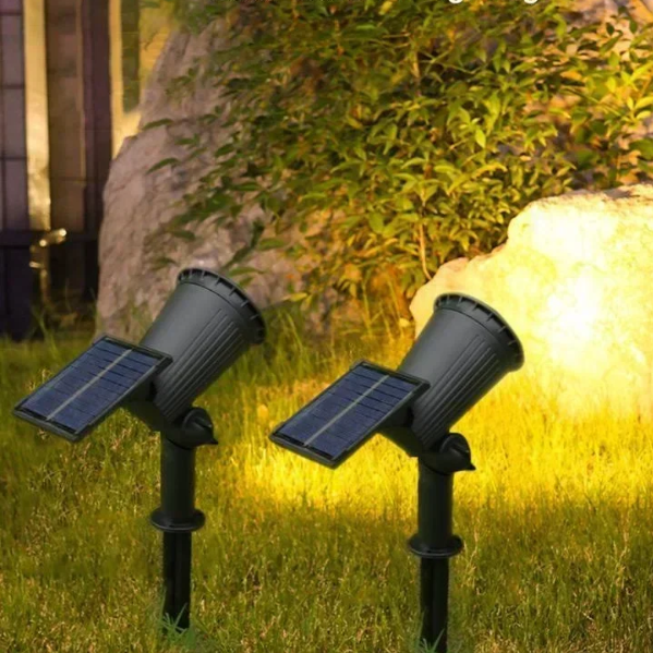 Solar LED Spotlights – Waterdichte 9-LED Tuinspots voor Buiten, 1/2/4 Stuks