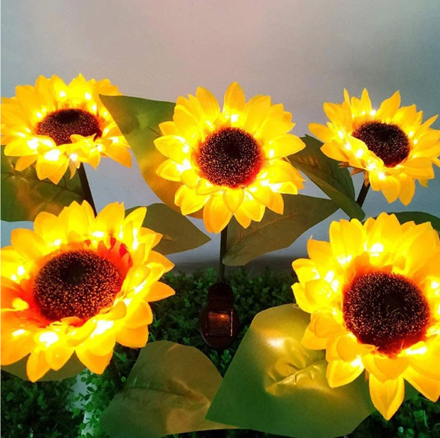 Solar Zonnebloem Lamp – Waterdichte LED Tuinverlichting, Realistisch & Decoratief