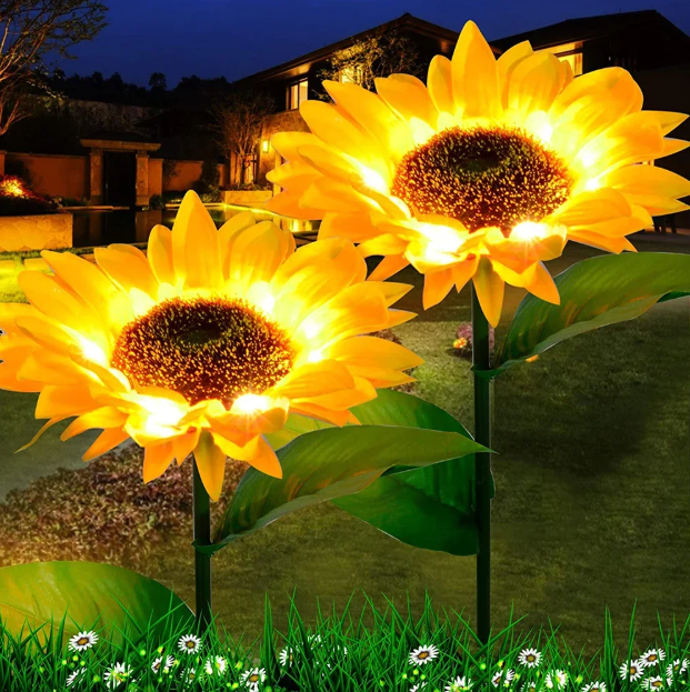 Solar Zonnebloem Lamp – Waterdichte LED Tuinverlichting, Realistisch & Decoratief