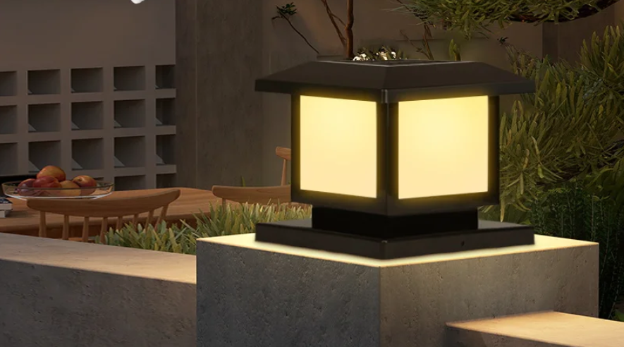 Solar LED Pijlerlamp – Vintage Waterdichte Buitenverlichting voor Tuin & Pad