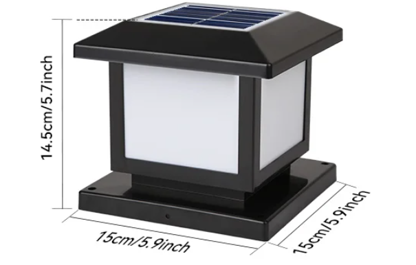 Solar LED Pijlerlamp – Vintage Waterdichte Buitenverlichting voor Tuin & Pad